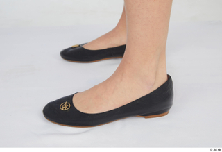 Cynthia black flat ballerina shoes foot formal 0003.jpg